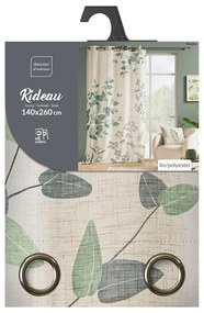 Zielono-beżowa zasłona 140x260 cm Botanica – douceur d'intérieur