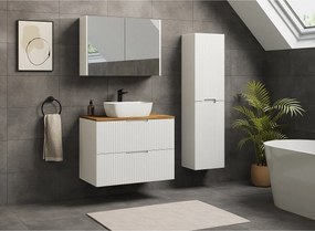 VENA Szafka łazienkowa ryflowana pod umywalkę 46 x 80 x 57 biała