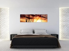 Obraz - Starożytny statek piracki (170x50 cm)