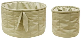 Jasnozielone tekstylne pojemniki dziecięce zestaw 2 szt. ø 30x20 cm Bambie Olive – Lorena Canals