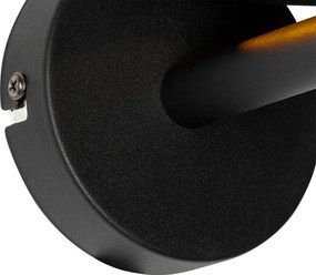 Nowoczesna lampa ścienna czarna ze złotem - VT 1