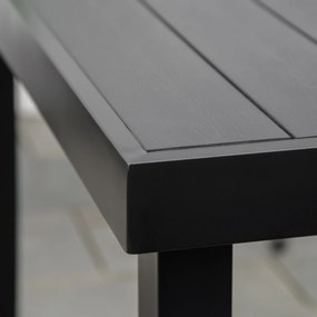 Outsunny stół ogrodowy dla 6 osób, aluminium 140 cm x 90 cm x 74 cm