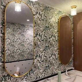 Lustro Elipsa 100x50cm złote GX06 ścienne owalne łazienkowe do salonu sypialni loftowe Industrialne minimalistyczne