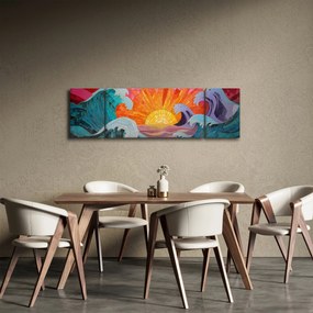 Obraz - Mozaika fal (170x50 cm)