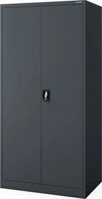 Szafa biurowa metalowa głęboka na dokumenty antracytowa, 900 x 1850 x 600 mm: JAN D600