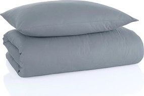 Pościel bawełniana Color szary 140 x 200 cm, 70 x 90 cm