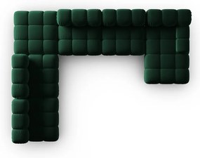 Zielona aksamitna sofa 379 cm Bellis – Micadoni Home