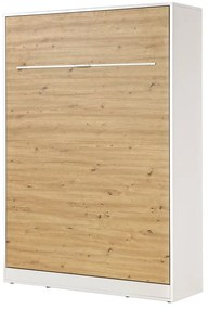 Półkotapczan pionowy biały + dąb 140x200 H9-G18