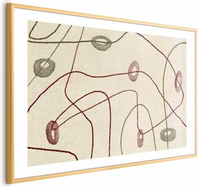 Plakat Kształty 42x29,7 cm z ramą złotą z marginesem ARTGEIST B