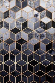 Dywan Diamond Czarny sześcian 120x170 Prostokąt