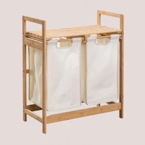 Kosz Na Pranie Joesh Bamboo Biała & ↑74 Cm - Sklum