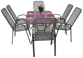 Metalowy zestaw ogrodowy SANDRA 1 + 6 stół 190x105 cm (CT310)