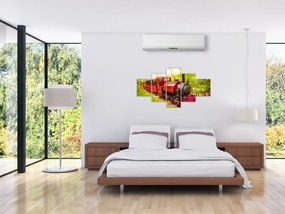 Obraz pociągu parowego (125x70 cm)