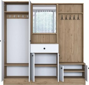 Zestaw do przedpokoju Pome White and Walnut I