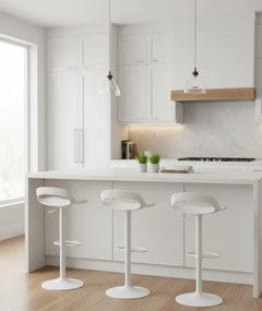 Biały designerski hoker w nowoczesnym stylu H9-A27