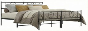 Czarne metalowe łóżko małżeńskie 200x200cm P4-R97