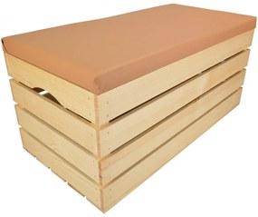 Pufa kufer skrzynia drewniana sosnowa siedzisko 80cm naturalna