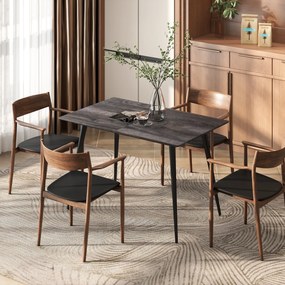 HOMCOM Rozkładany stół jadalny, rozsuwany stół dla 6-8 osób, stół kuchenny z solidnymi stalowymi nogami