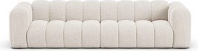 Kremowa sofa z tkaniny szenilowej 290 cm Lupine – Micadoni
