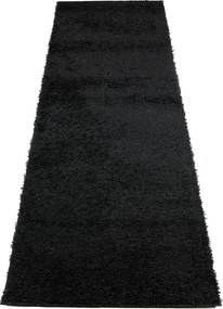 Czarny nowoczesny chodnik shaggy na metry D7-M30