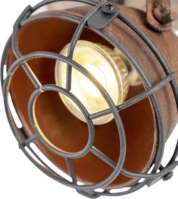 Inteligentny reflektor rdzawobrązowy z drewnem z 2 WiFi GU10 - Gina