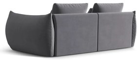 Ciemnoszara aksamitna sofa 232 cm Bloom – Micadoni