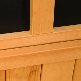 Skrzynia Ogrodowa Outsunny z Drewna Świerkowego – Odporna na Warunki Atmosferyczne, Wielofunkcyjna, Żółta