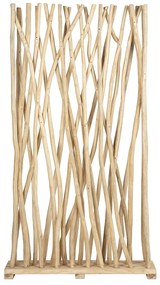 Ścianka wewnętrzna z drewna teakowego – 100 × 25 × 180 cm (dł. × szer. × wys.) – kolor naturalny – GAYANA