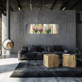 Obraz - Bukiet przy oknie (170x50 cm)