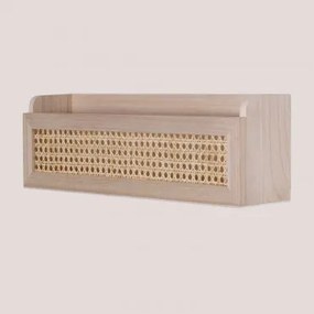 Półka Z Rattanu I Drewna Arxie ↔︎ 50 Cm - Sklum