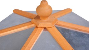 PawHut Bird House Villa Feeder karmnik dla ptaków z cynkowym dachem i stojakiem 113x40x40cm | Aosom PL