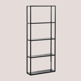 Modułowa Półka Ścienna 60x140 Cm Ze Stali Thura Czarny Węgiel - Sklum