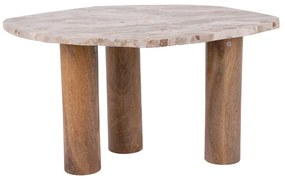 Stolik z blatem w dekorze marmuru 50x75 cm Organic – Leitmotiv