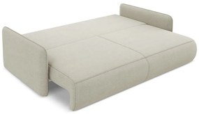 Kremowa rozkładana/ze schowkiem sofa 216 cm Nanea – Makamii