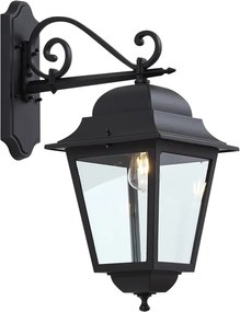 Klasyczny kinkiet zewnętrzny czarny IP44 - Big