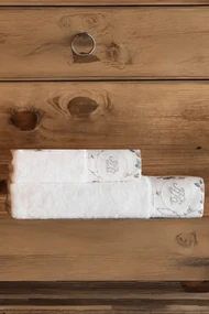 Podarunkowy zestaw ręczników ROSELAND, 2 szt Biały Zestaw (ręcznik 50x100cm, ręcznik 75x150cm)