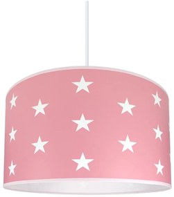 Żyrandol dziecięcy STARS PINK 1×E27/60W/230V