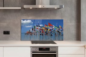 Panel szklany do Kuchni Zestaw Flag Państwowych