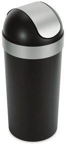 Czarny plastikowy kosz na śmieci 62 l Venti – Umbra
