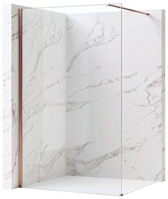 Kabina prysznicowa Walk-In Rea Flexi Transparent / Brush Copper 130