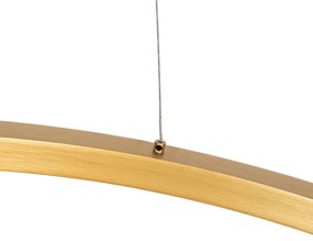 Złota lampa wisząca 80cm z wbudowanym LEDem 3-stopniowym ściemniaczem - GirelloDesignerski Oswietlenie wewnetrzne