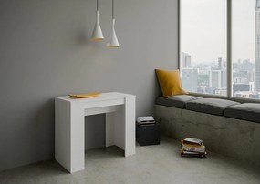 Konsola rozkładana 90x48/204 cm Basic Small Frassino biała