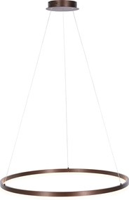 Lampa wisząca ciemnobrązowa 80 cm z LED o 3-stopniowym ściemnianiu - Anello