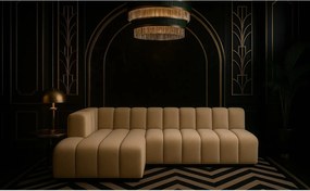 Narożnik w kształcie L GRAND 295 cm, tkanina Salvador, Beżowy, Lewy