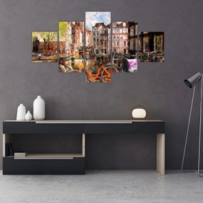 Obraz - Amsterdam, malarstwo (125x70 cm)