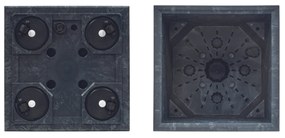 Donica z wkładem Sierra Square Beton Effect 38,5 x 38,5 x 37 cm czarny beton PROSPERPLAST