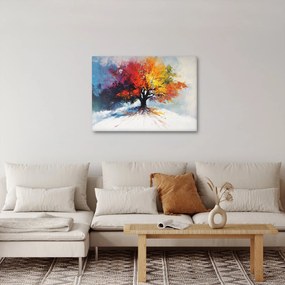 Obraz - Kolorowe drzewo (70x50 cm)
