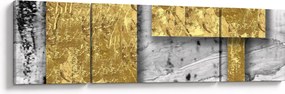 Obraz - Złote kwadraty N⁰3 (170x50 cm)