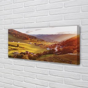 Obraz drukowany na płótnie Dolina w Objęciach Lasu