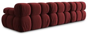 Czerwona aksamitna sofa 282 cm Bellis – Micadoni Home